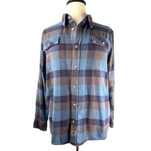 Legendary Whitetails Plaid Flannel Button down Shirt, Men's Size Large